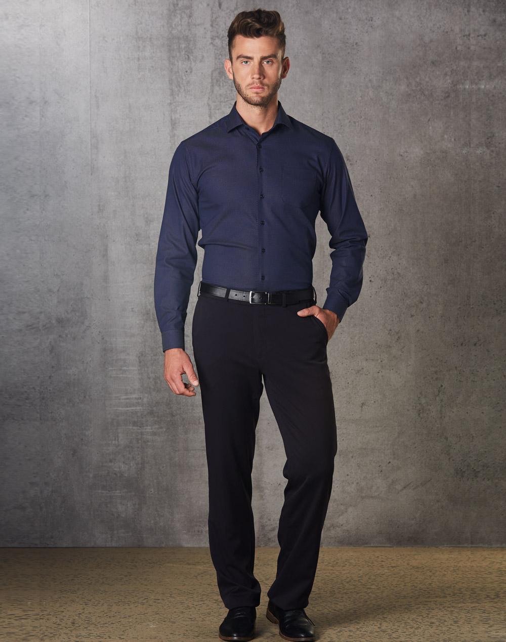 BENCHMARK Men's Poly/Viscose Stretch Pants Flexi Waist M9330
