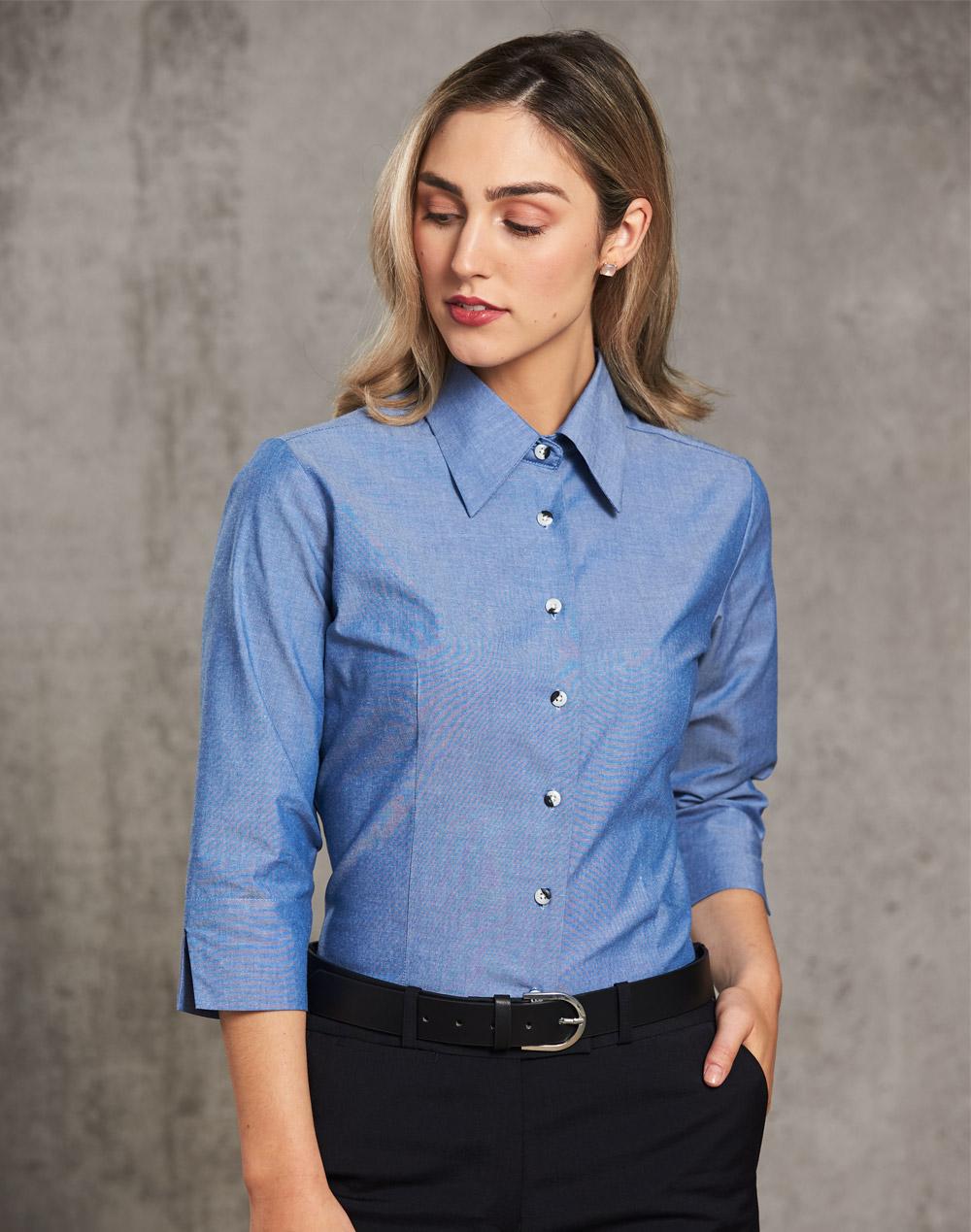 Benchmark BS03S Men's Chambray Short Sleeve main image 0