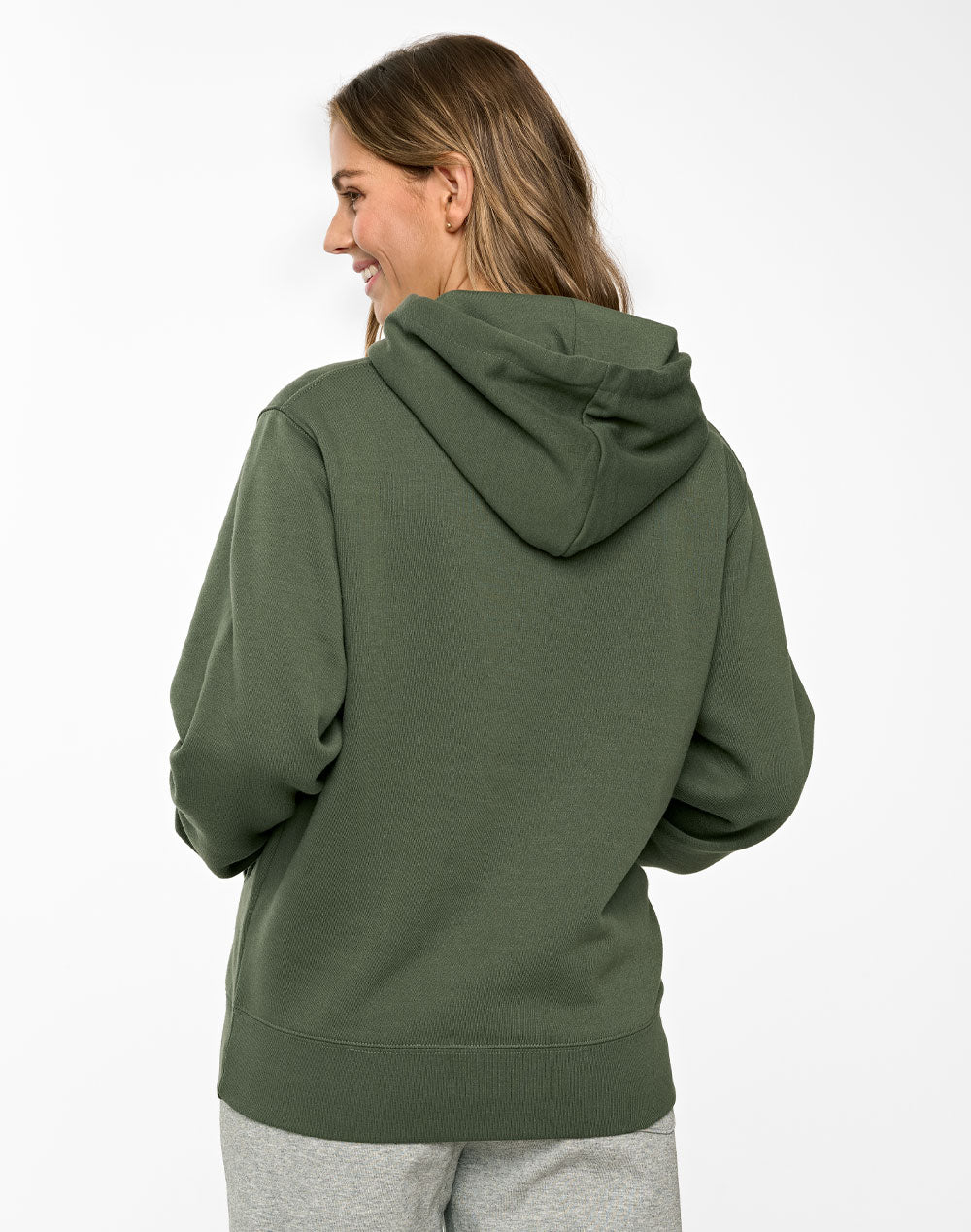 Green on sale fleece hoodie