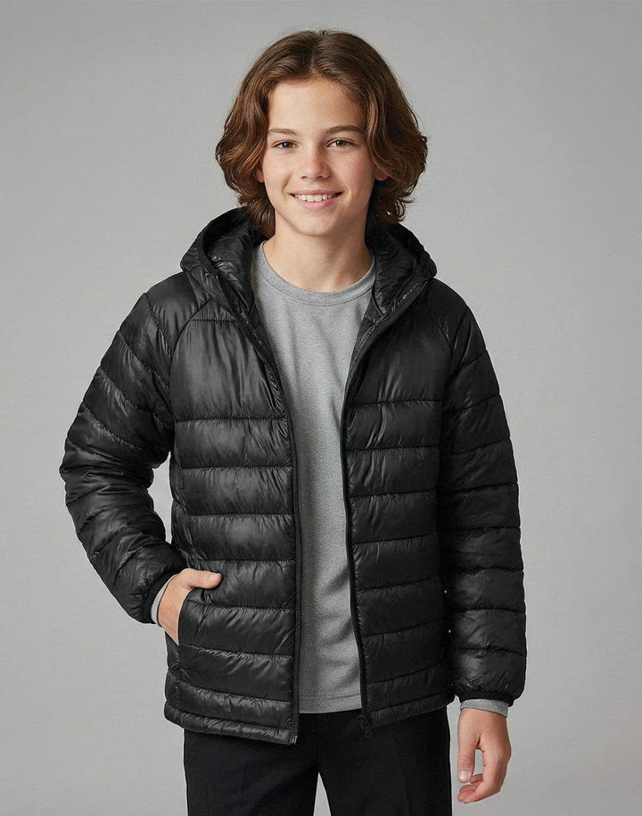 JK67K Kids Sustainable Lightweight Hooded Puffer Jacket