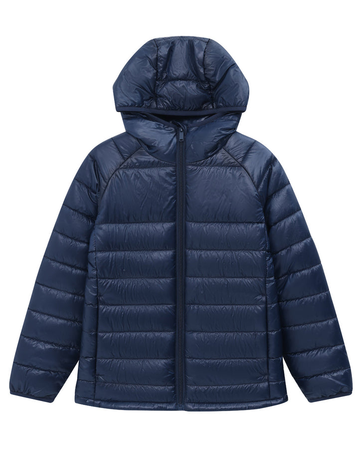 JK67K Kids Sustainable Lightweight Hooded Puffer Jacket
