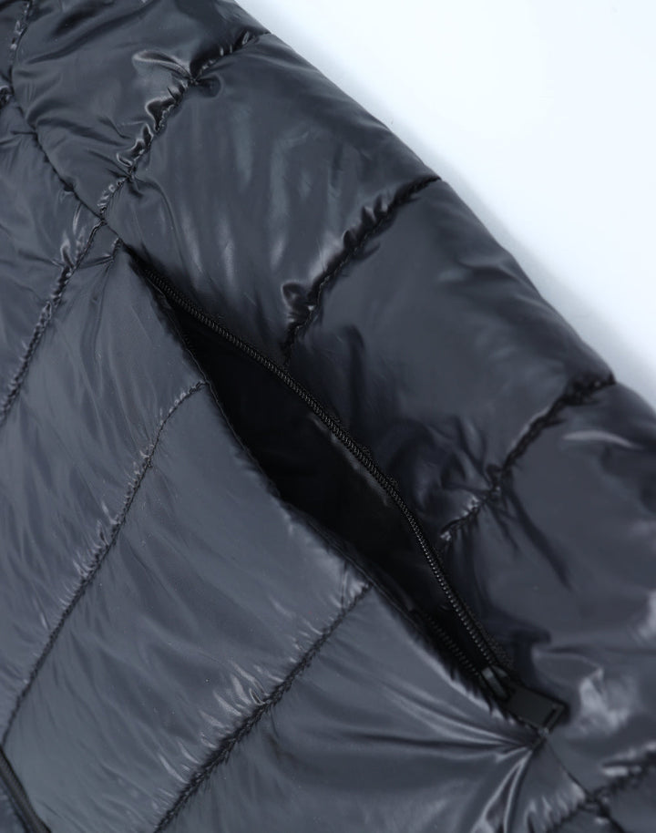 JK67 Adults Sustainable Lightweight Hooded Puffer Jacket