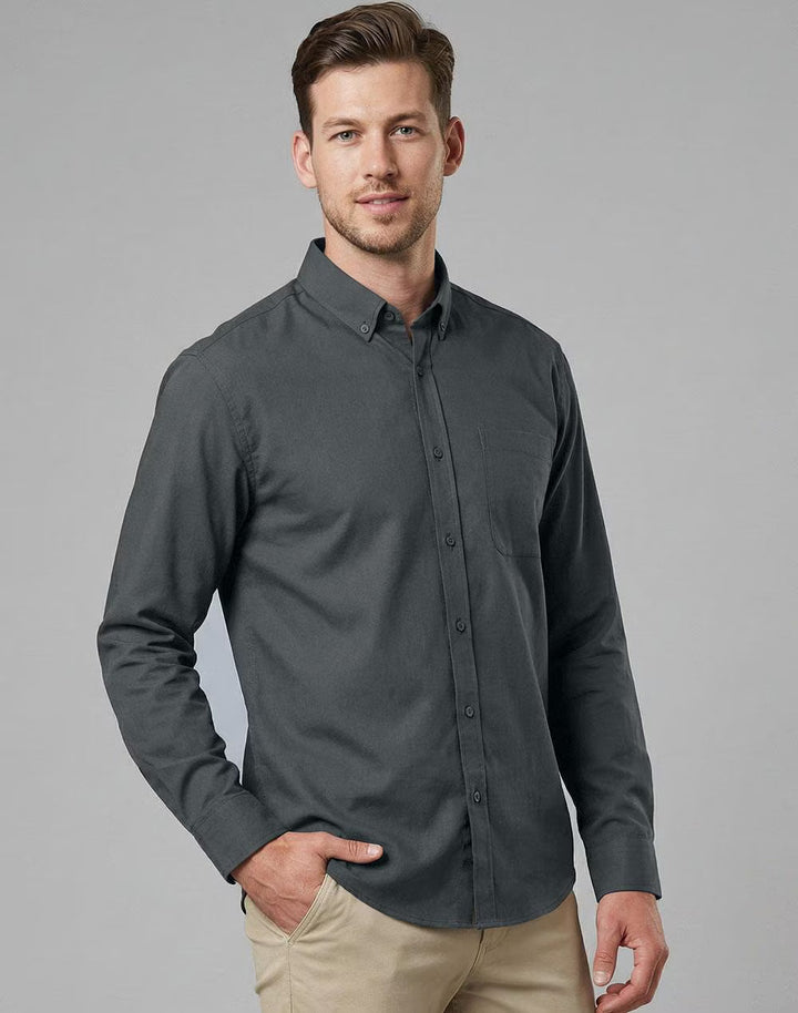 M7009L Mens Smart Casual Cotton Blend L/S Shirt