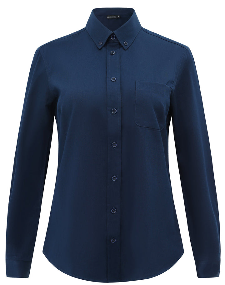 M8009L Womens Smart Casual Cotton Blend L/S Shirt