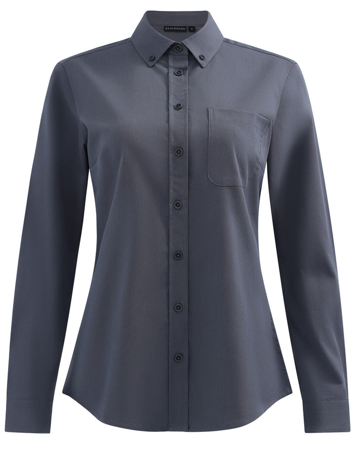 M8009L Womens Smart Casual Cotton Blend L/S Shirt