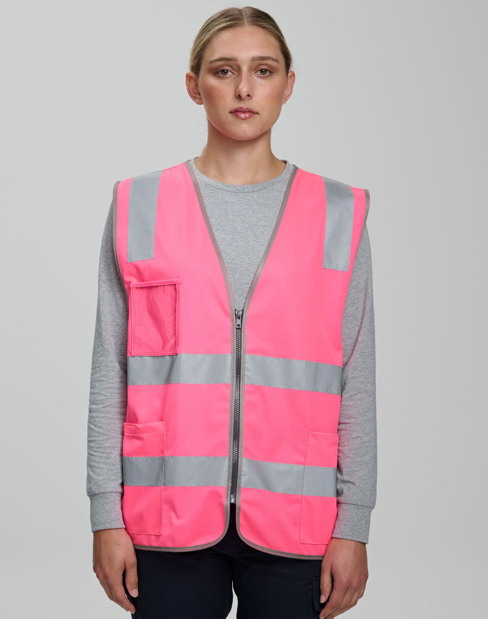 SW04 Unisex Hi-Vis Safety Vest with ID & Utility Pockets