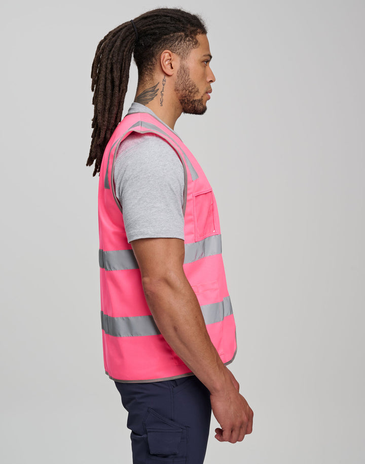 SW04 Unisex Hi-Vis Safety Vest with ID & Utility Pockets