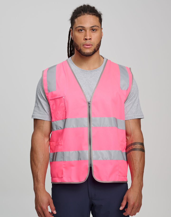 SW04 Unisex Hi-Vis Safety Vest with ID & Utility Pockets