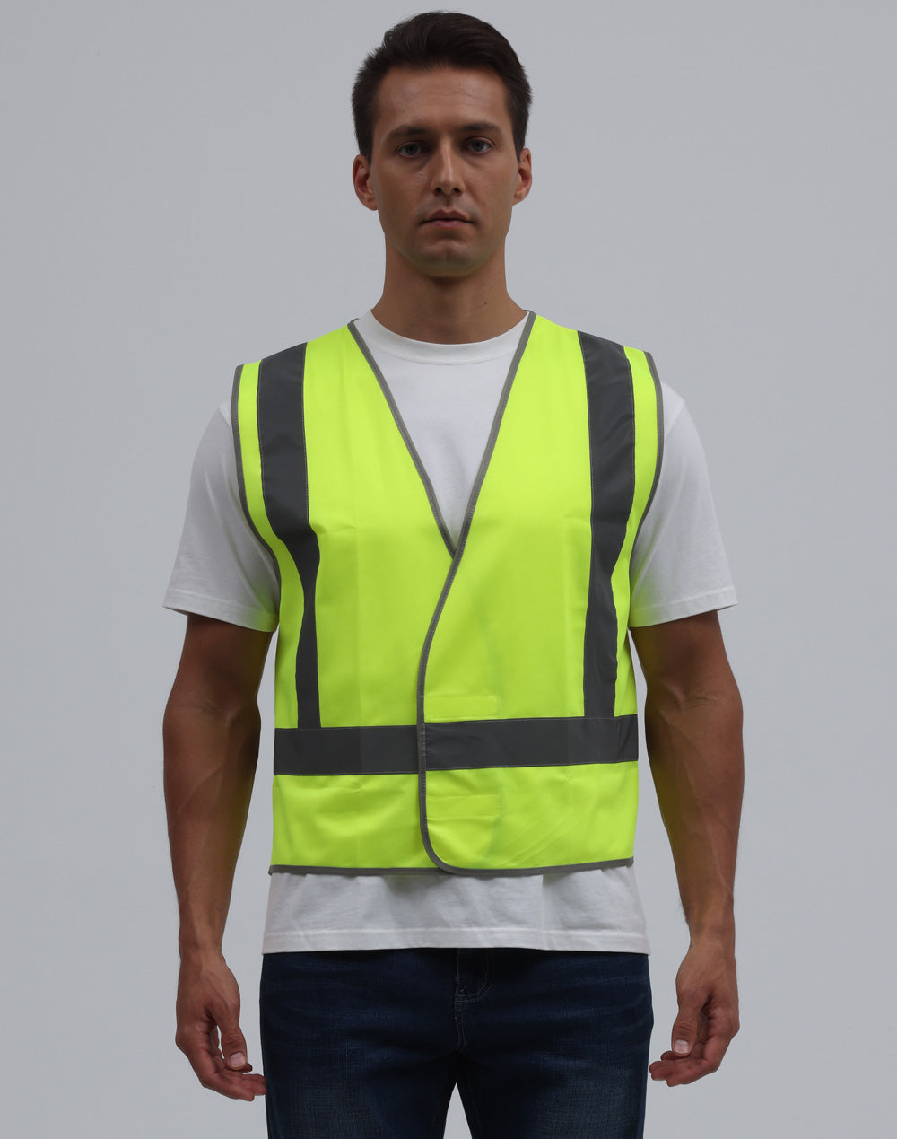 SW72 HI-VIS X BACK SAFETY VEST WITH TAIL