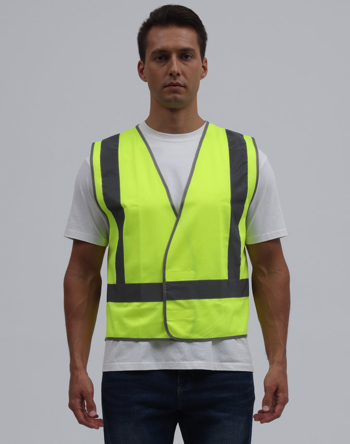 SW72 HI-VIS X BACK SAFETY VEST WITH TAIL