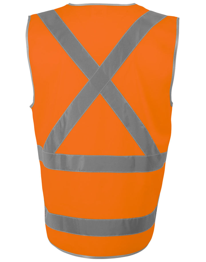 SW72 HI-VIS X BACK SAFETY VEST WITH TAIL