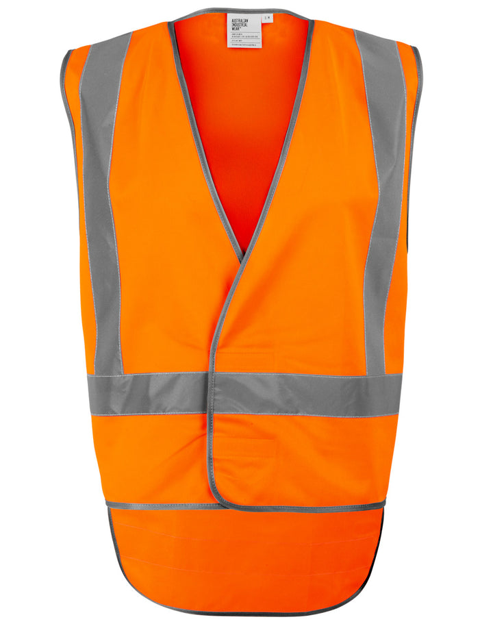SW72 HI-VIS X BACK SAFETY VEST WITH TAIL