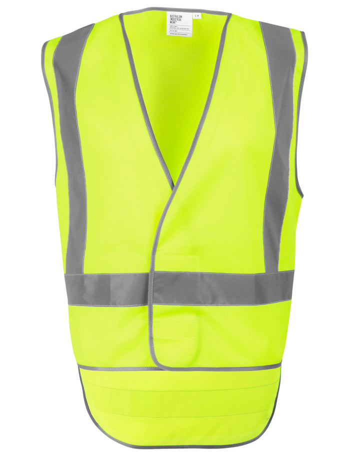 SW72 HI-VIS X BACK SAFETY VEST WITH TAIL