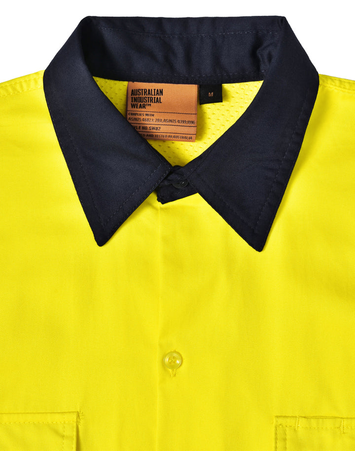 SW82 UNISEX HI VIS COOL-BREEZE SAFETY LS SHIRT (GENERIC TAPE)