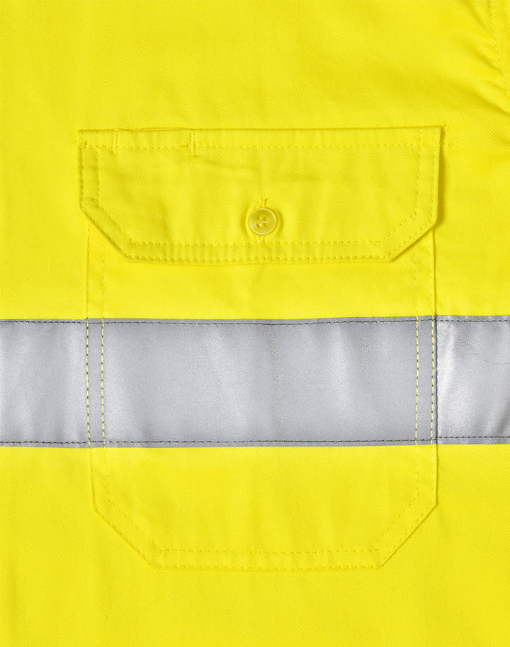 SW82 UNISEX HI VIS COOL-BREEZE SAFETY LS SHIRT (GENERIC TAPE)