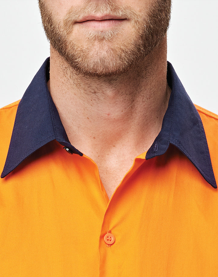 SW83 UNISEX HI VIS COOL-BREEZE SAFETY LS SHIRT (SEGMENTED TAPE)