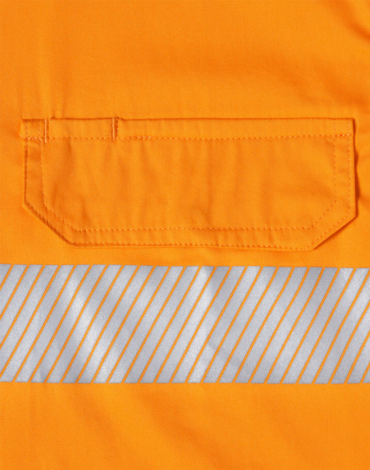SW83 UNISEX HI VIS COOL-BREEZE SAFETY LS SHIRT (SEGMENTED TAPE)