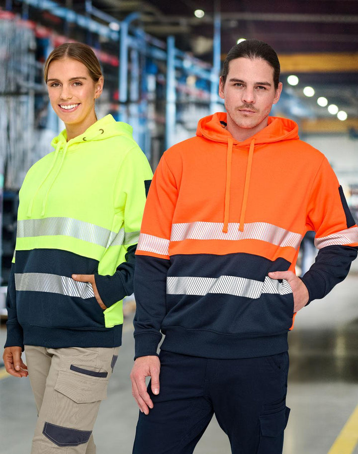 SW88 HI-VIS TWO TONE SAFETY HOODIES WITH SEGMENTED TAPES