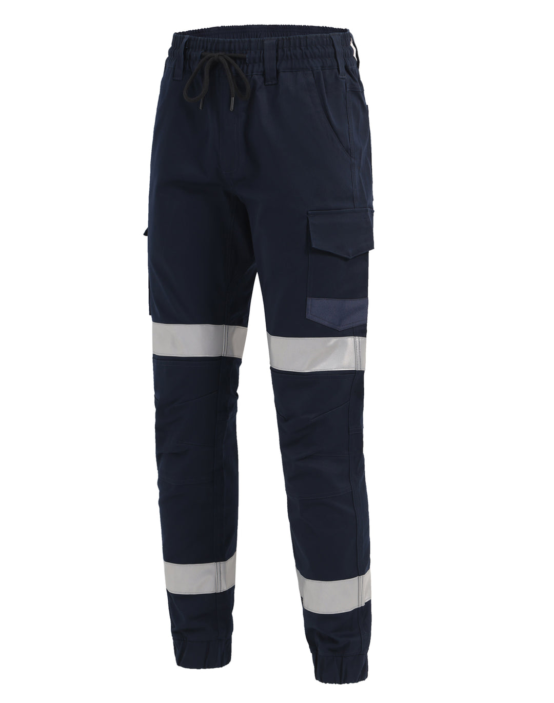 WP28HV Unisex Cotton Stretch Drill Cuffed Work Pants with Tapes