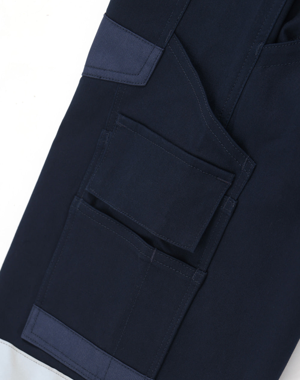 WP28HV Unisex Cotton Stretch Drill Cuffed Work Pants with Tapes
