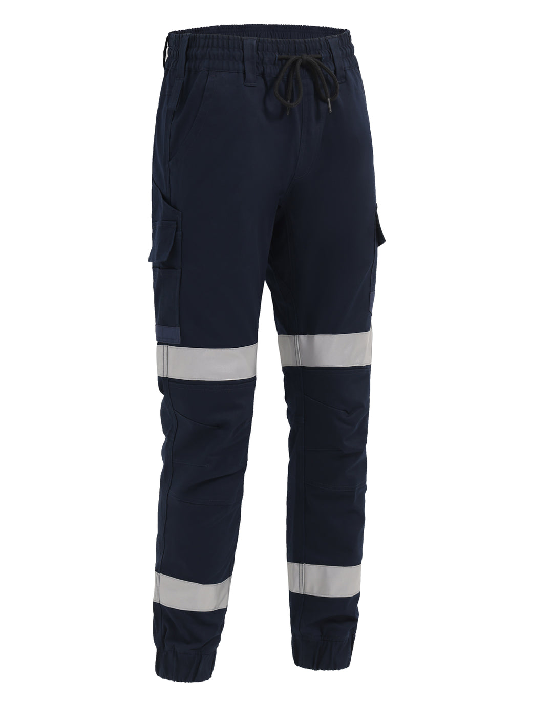 WP28HV Unisex Cotton Stretch Drill Cuffed Work Pants with Tapes