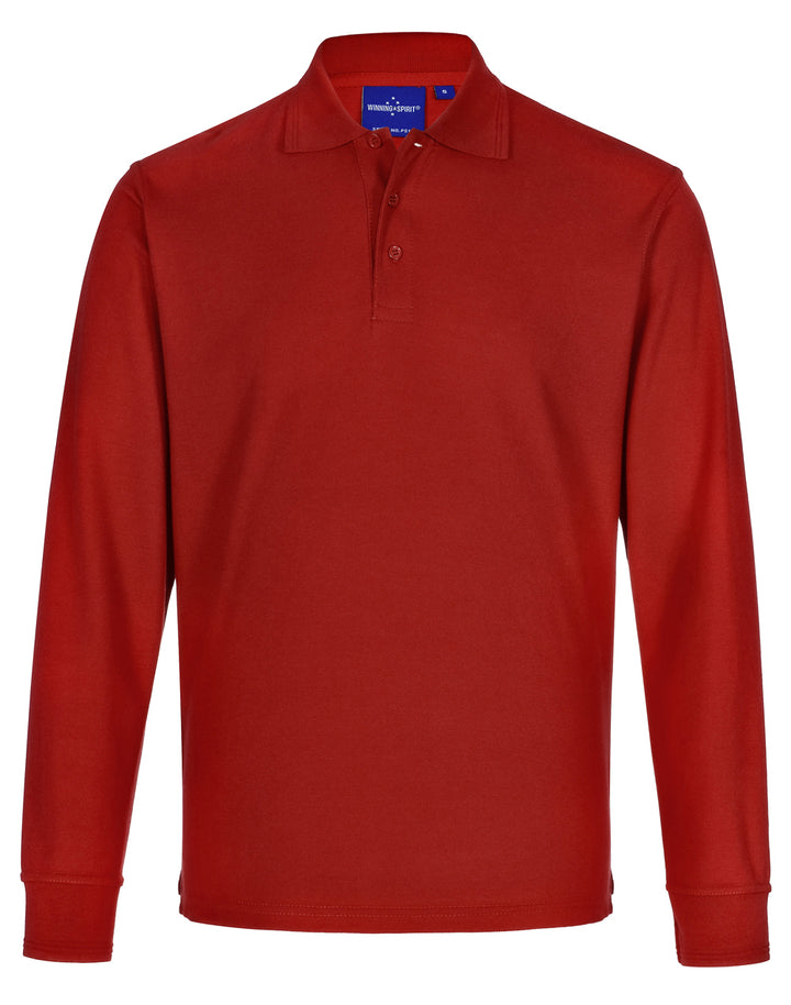 PS12 Unisex Traditional Poly/Cotton Pique Long Sleeve Polo
