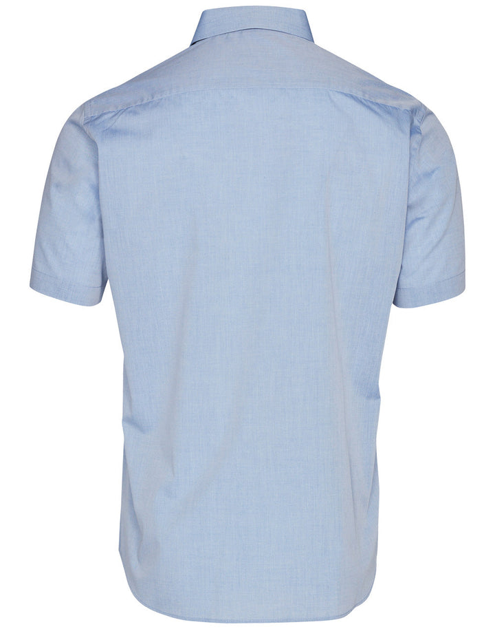Benchmark M7011 Men's Fine Chambray Short Sleeve Shirt