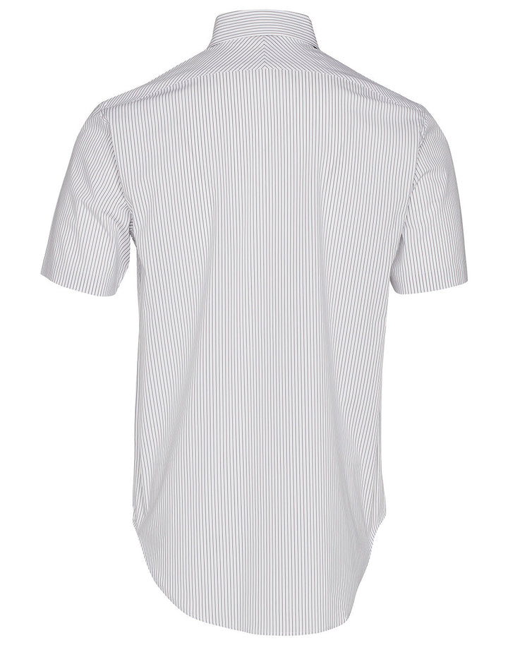 Benchmark M7200S Men's Ticking Stripe Short Sleeve Shirt