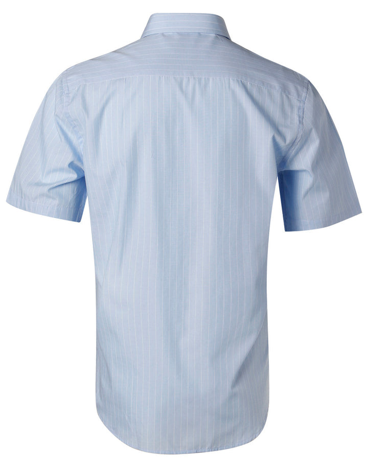 Benchmark M7221 Men's Pin Stripe Short Sleeve Shirt