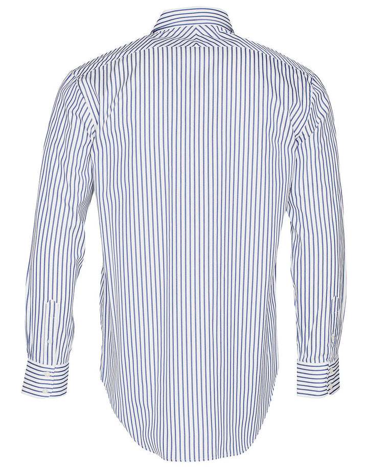 Benchmark M7310L Men's Executive Sateen Stripe Long Sleeve Shirt