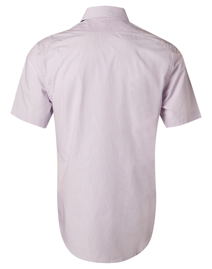Benchmark M7360S Men's Mini Check Short Sleeve Shirt
