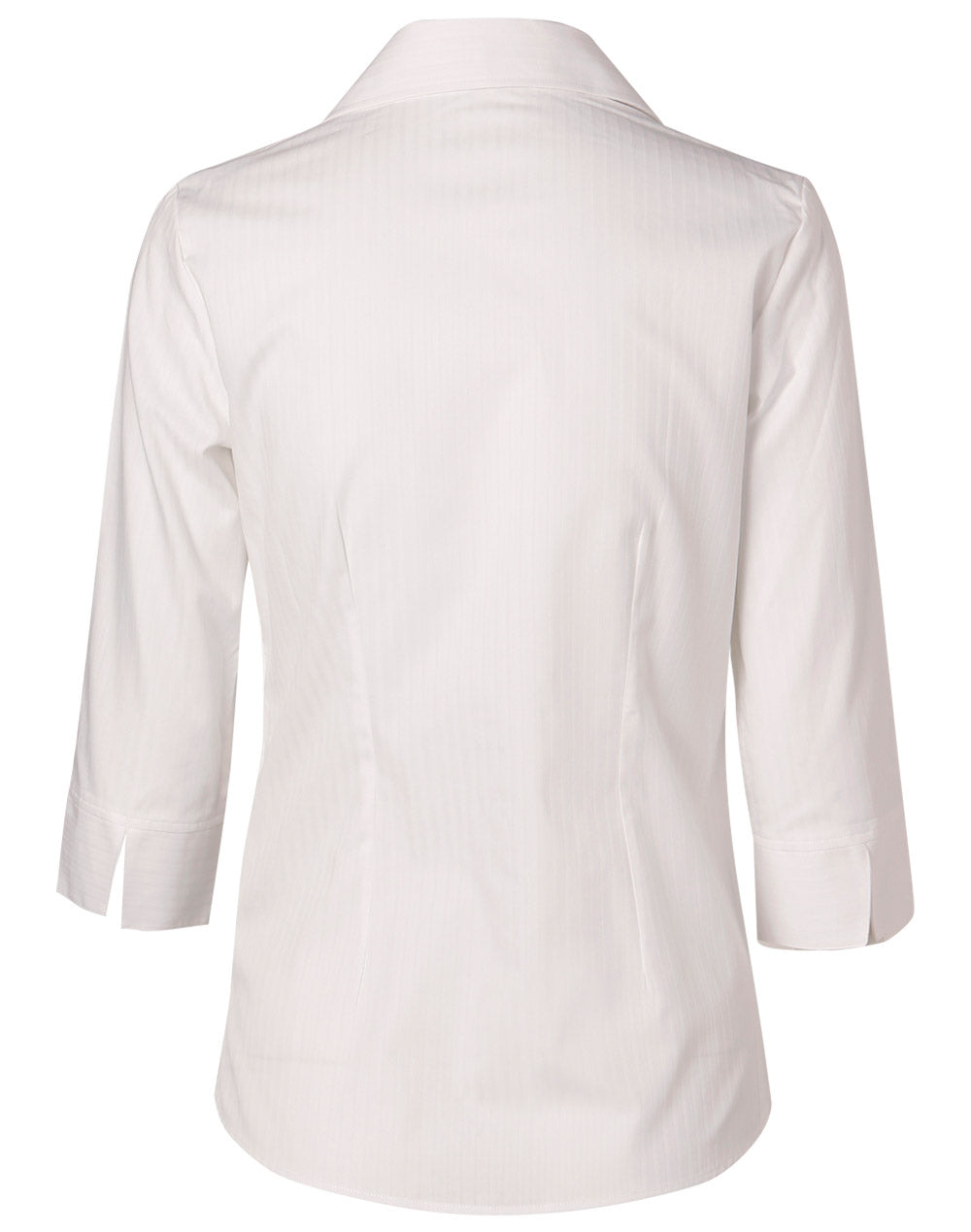 Benchmark M8100Q Women's Self Stripe 3/4 Sleeve Shirt