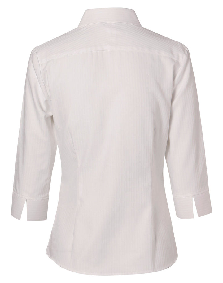 Benchmark M8113 Women's Mini Herringbone 3/4 Sleeve Shirt