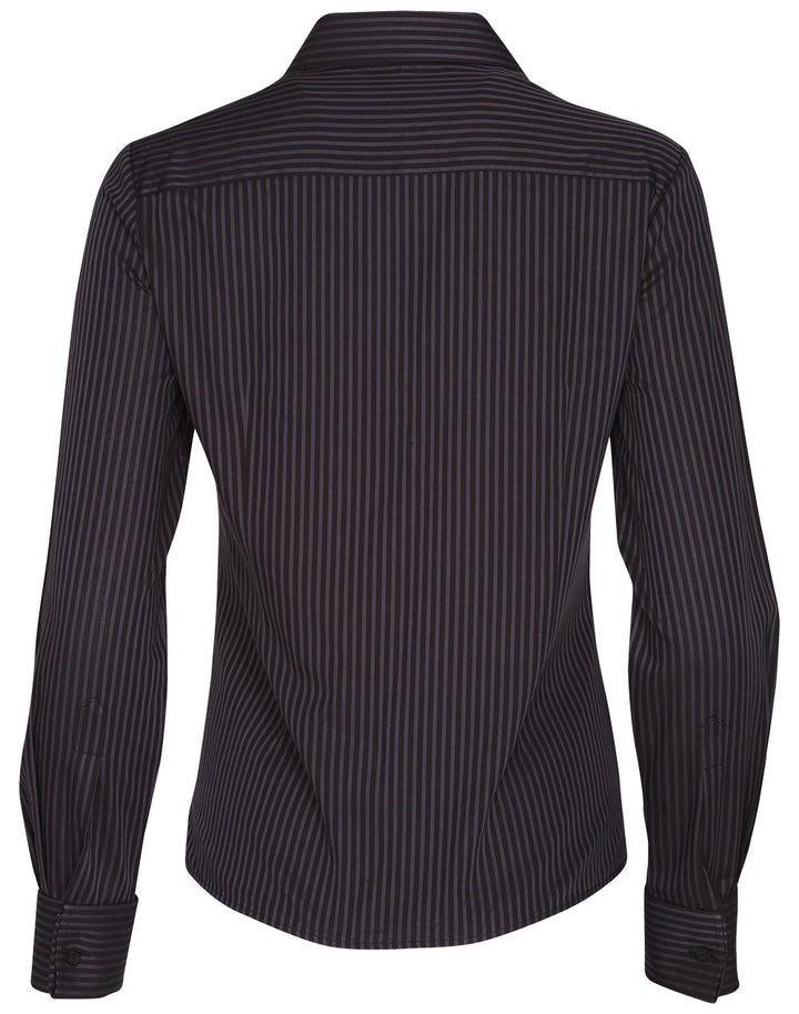 Benchmark M8132 Women's Dobby Stripe long sleeve shirt