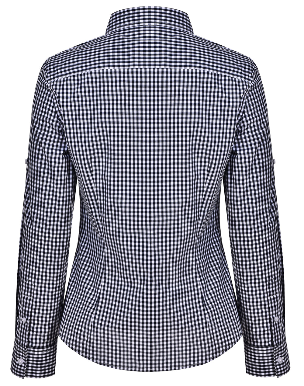 Benchmark M8300L Ladies' Gingham Check Long Sleeve Shirt