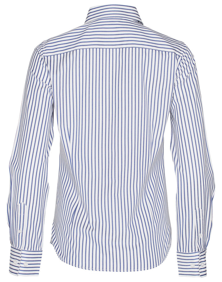 Benchmark M8310Q Women's Executive Sateen Stripe 3/4 Sleeve Shirt