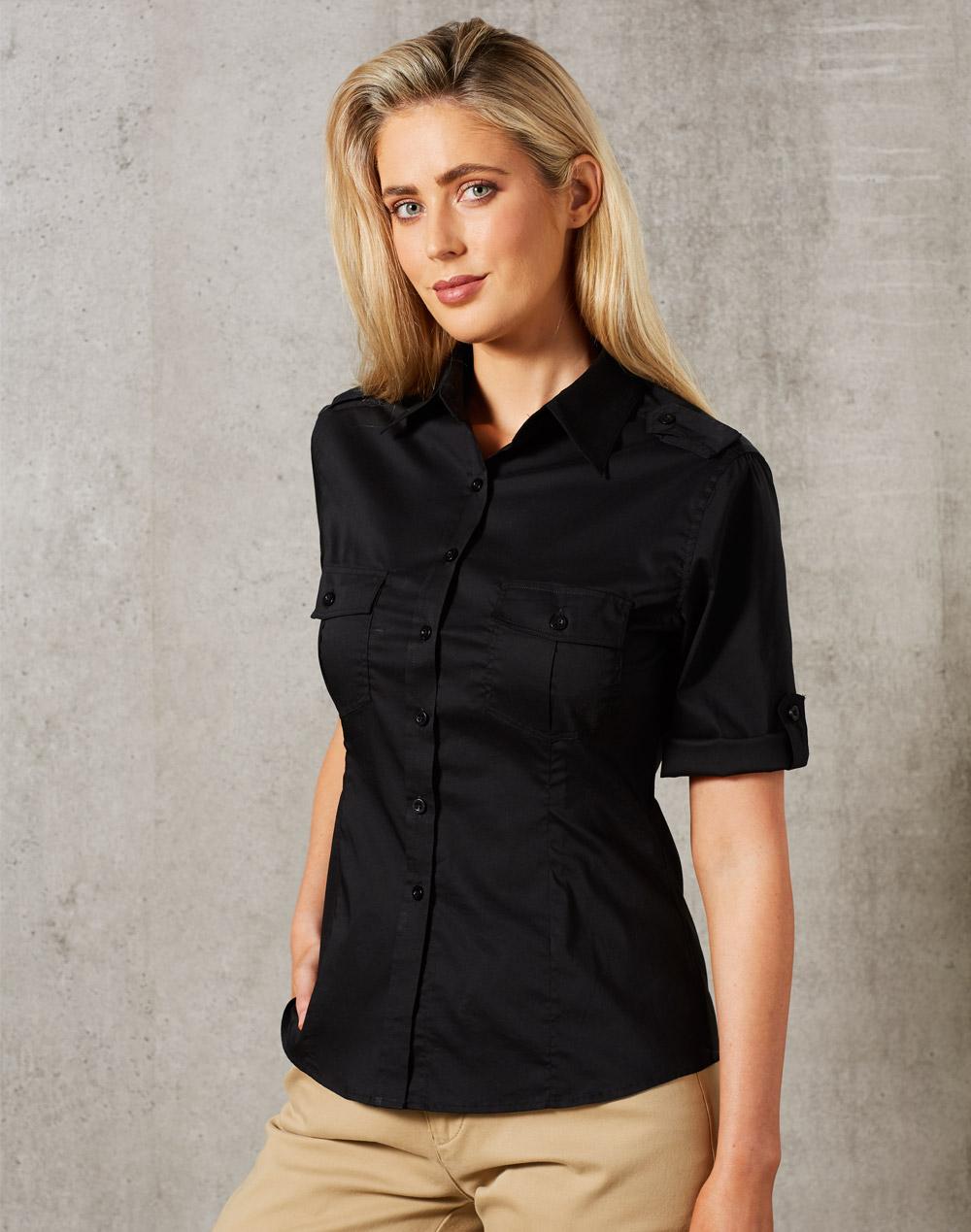 Benchmark M8911 Women's Short Sleeve Military Shirt