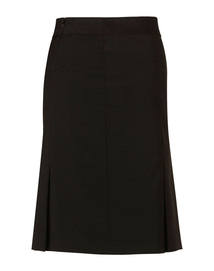 M9473 Women's Wool Blend Stretch Pleated Skirt