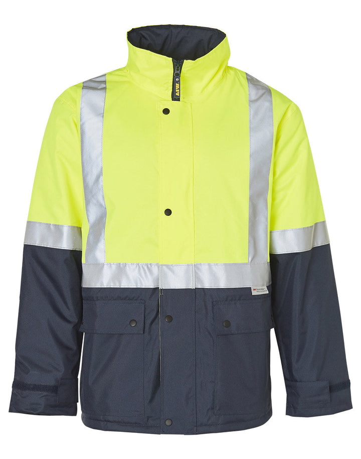 AIW SW28A HI-VIS TWO TONE RAIN PROOF JACKET WITH QUILT LINING