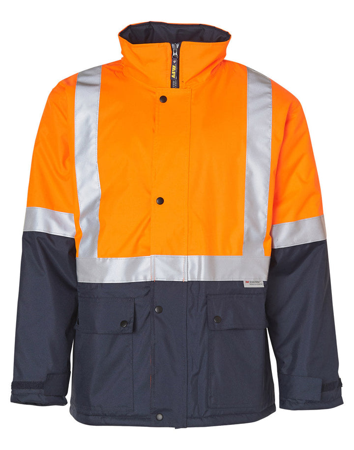AIW SW28A HI-VIS TWO TONE RAIN PROOF JACKET WITH QUILT LINING