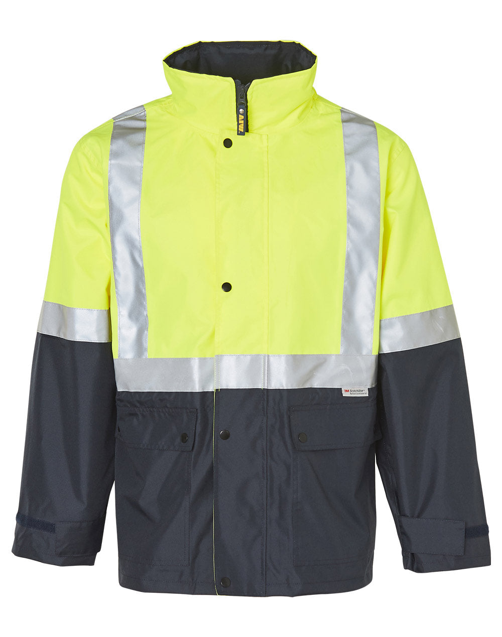 AIW SW18A HI-VIS SAFETY JACKET WITH MESH LINING & 3M TAPES