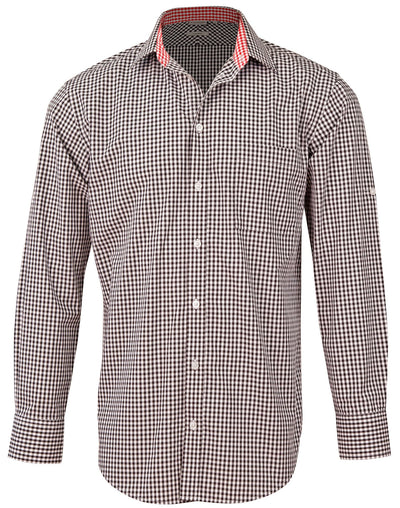 Winning Spirit Women's Gingham Check Long Sleeve Shirt M8300L