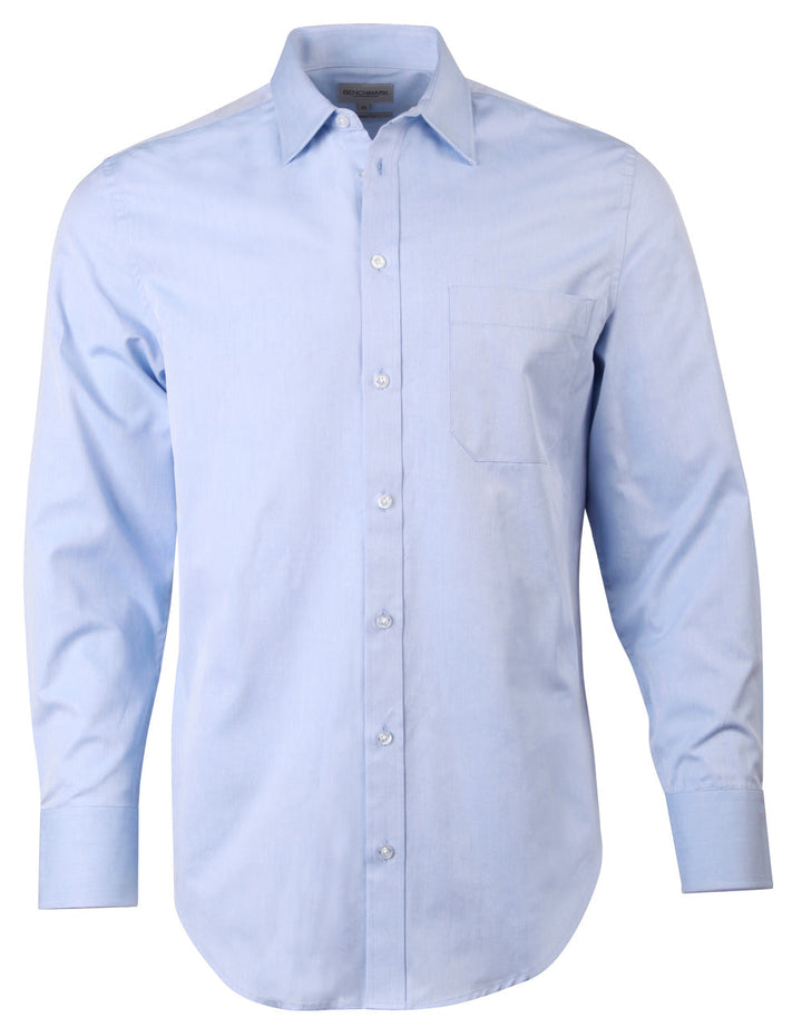 Benchmark M7005L Men's Pinpoint Oxford Long Sleeve Shirt