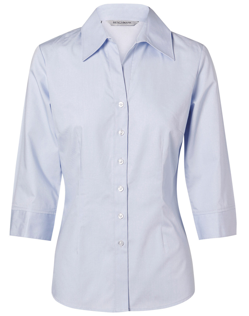 Benchmark M8030Q Women's Fine Twill 3/4 Sleeve Shirt