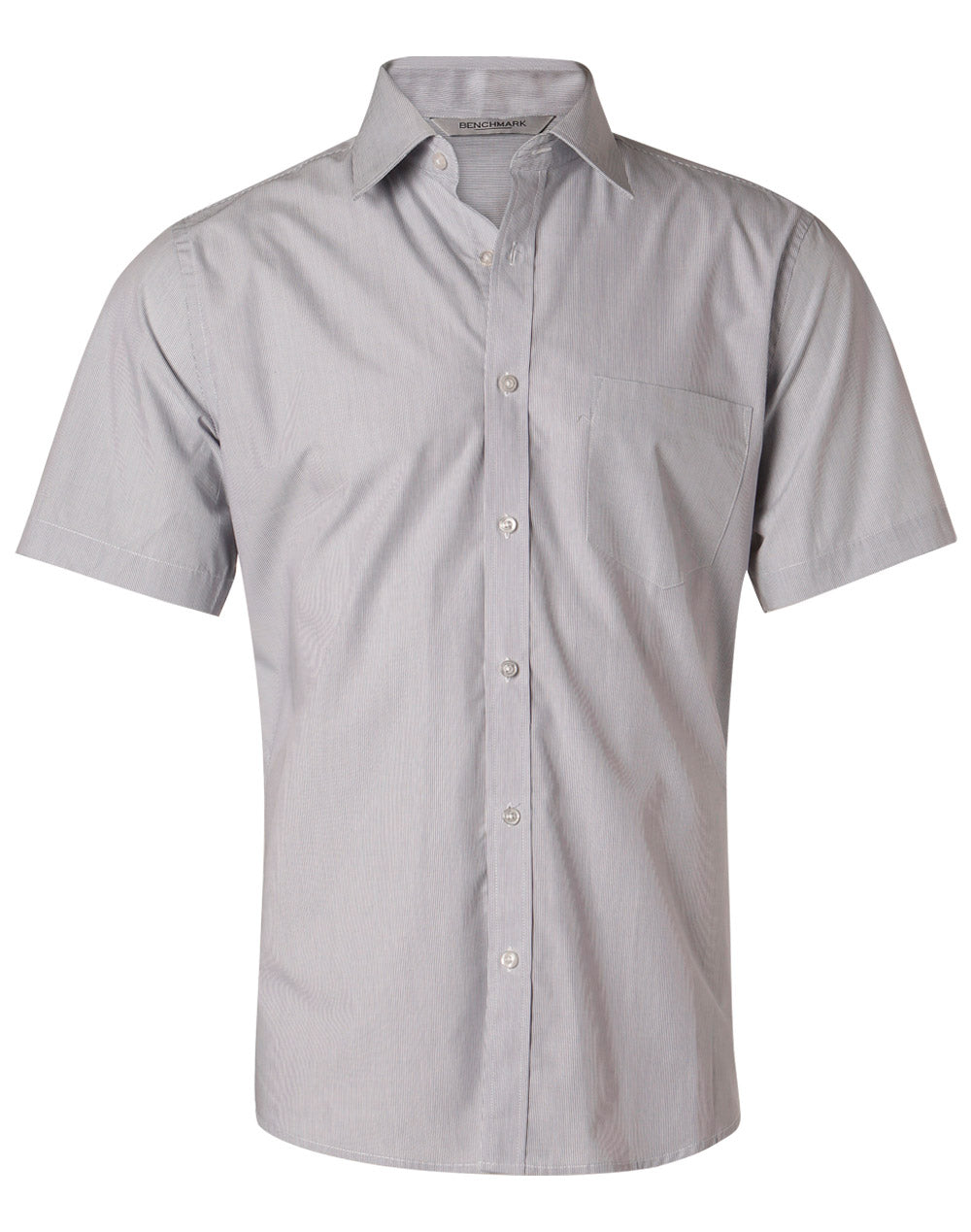 Benchmark M7211 Men's Fine Stripe Short Sleeve Shirt