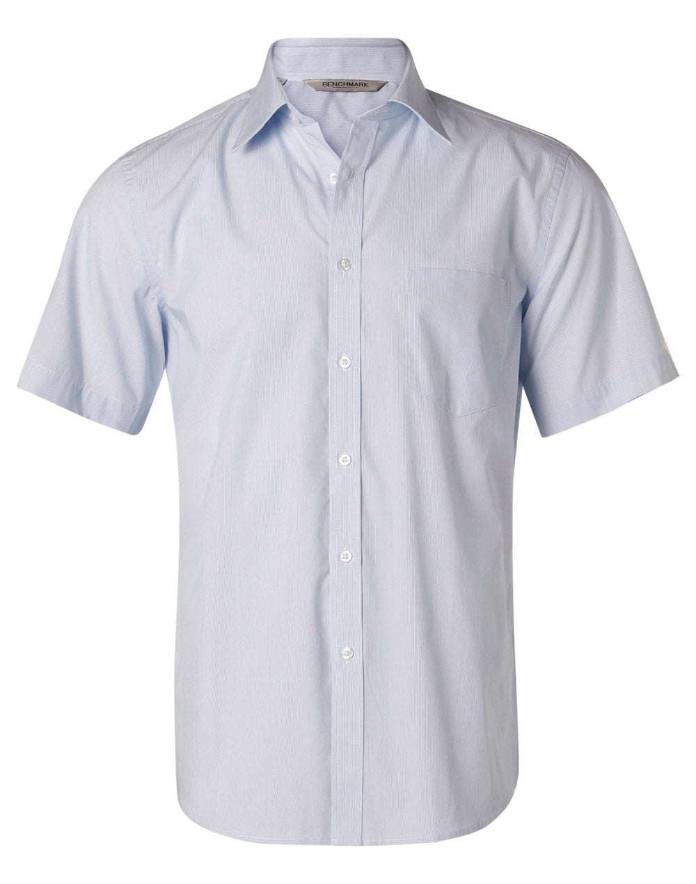 Benchmark M7211 Men's Fine Stripe Short Sleeve Shirt